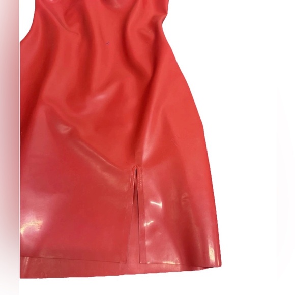 NWT! KHY x Poster Girl Latex Dress Mini Red Sexy XXS - Picture 4 of 9